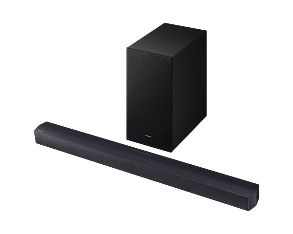 Samsung WIRELESS SOUNDBAR 2.1CH 300 W DOLBY AUDIO DTS VIRTUAL:X HDMI ARC BLUETOOTH TV CONNECTION ADAPTIVE SOUND GAME MODE NIGHT MODE VOICE ENHANCE WIRELESS SUBWOOFER WIRELESS SURROUND SOUND COMPATIBLE