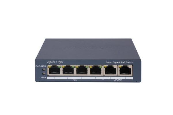 Hikvision 4Ports L2 Smart Managed 4 Gigabit RJ45 PoE ports 2 Gigabit RJ45 port Switch