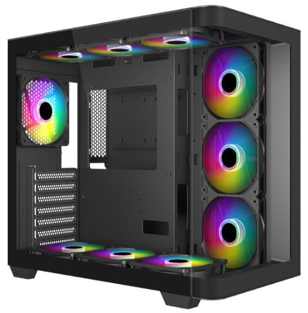 Mecer Graphite Curved Gaming ATX Case W