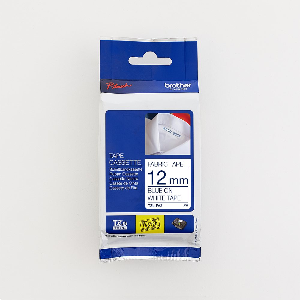 Brother 12MM Fabric Tape on 3M Label Tape